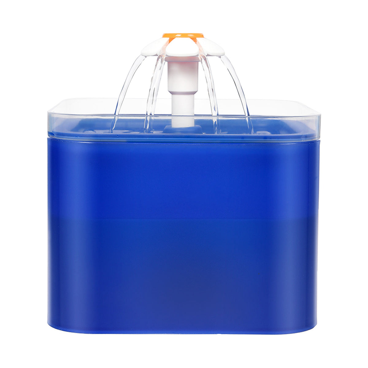 Pet water fountain 2L in blue with flower spout