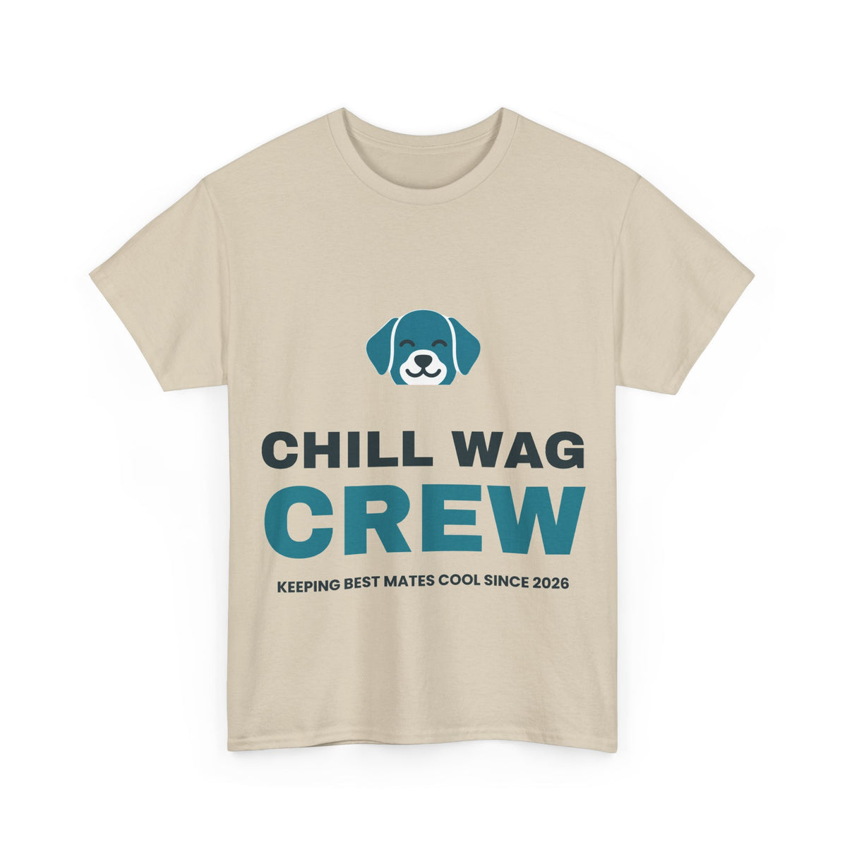 Sand Chill Wag Crew tee, front print