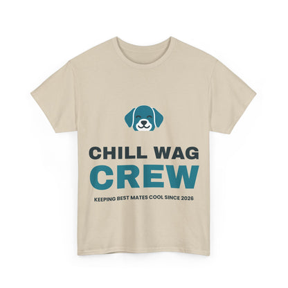 Sand Chill Wag Crew tee, front print