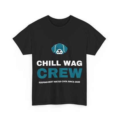 Black Chill Wag Crew tee, front print