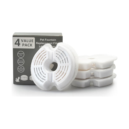 Pet fountain replacement filters, triple-layer carbon filters