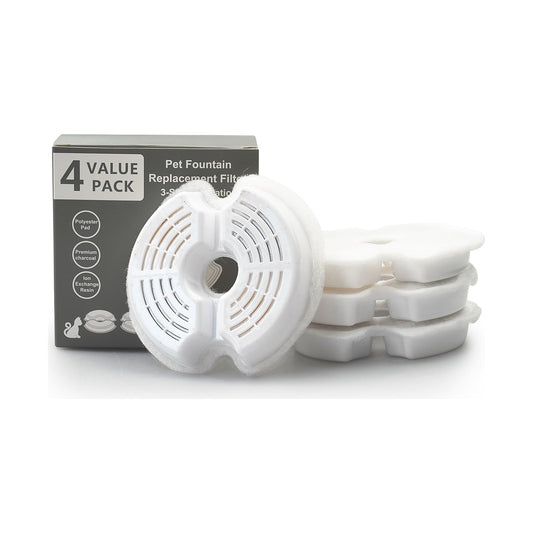 Pet fountain replacement filters, triple-layer carbon filters