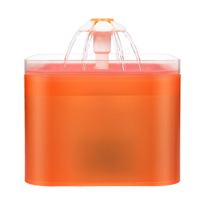 Pet water fountain 2L in orange