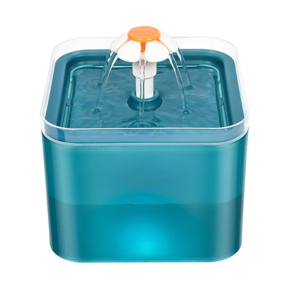 Pet water fountain 2L in teal