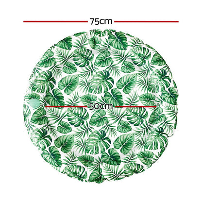Round cooling bed dimensions: 75 cm across, 50 cm sleeping area